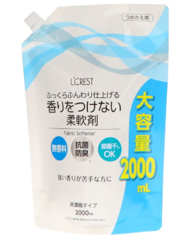 L‘CREST　香りをつけない柔軟剤　詰替用　大容量　2000mL