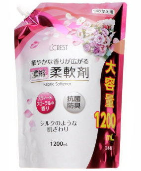 L‘CREST　濃縮柔軟剤　詰替用　スウィートフローラルの香り　1200mL